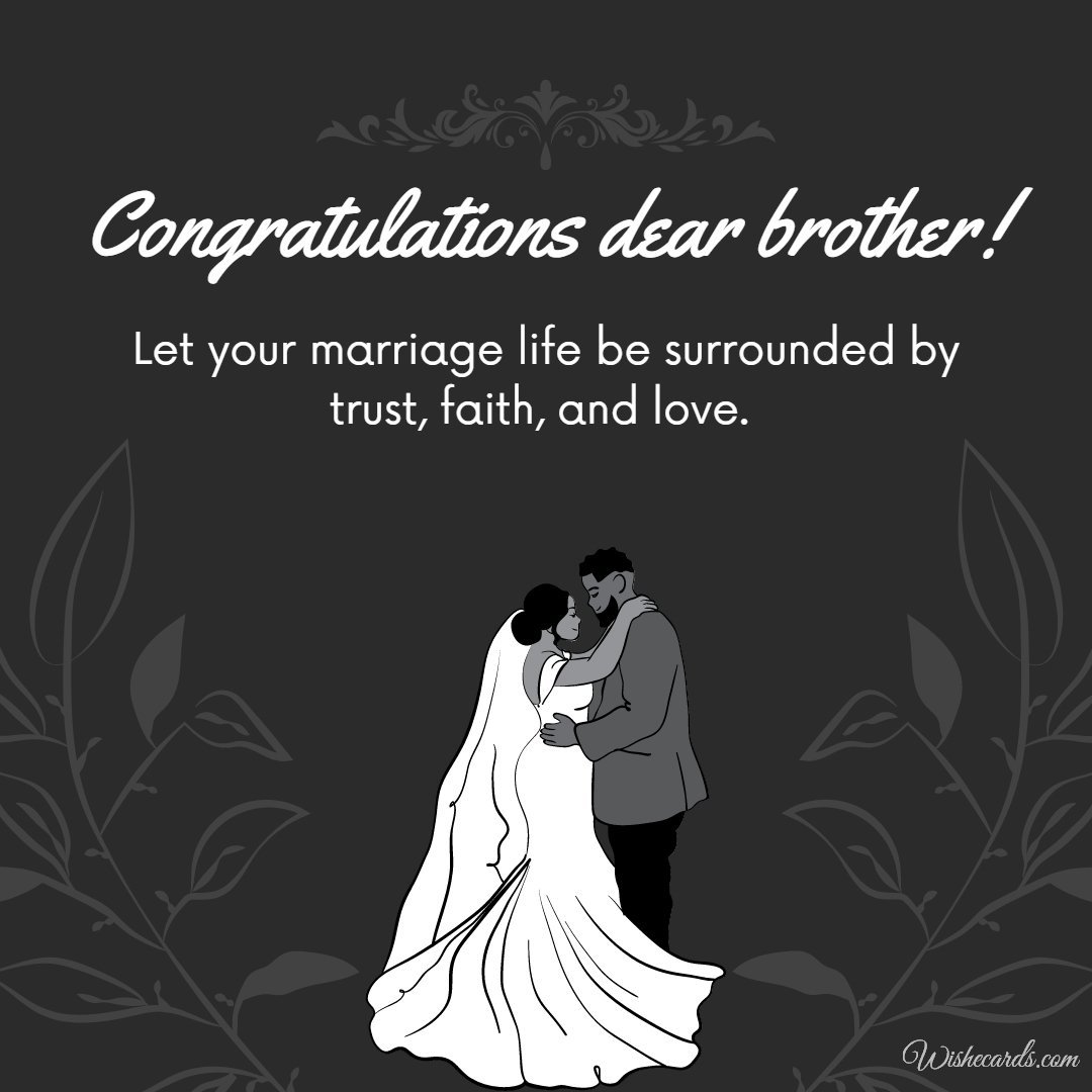 Cool Wedding Ecard For Brother