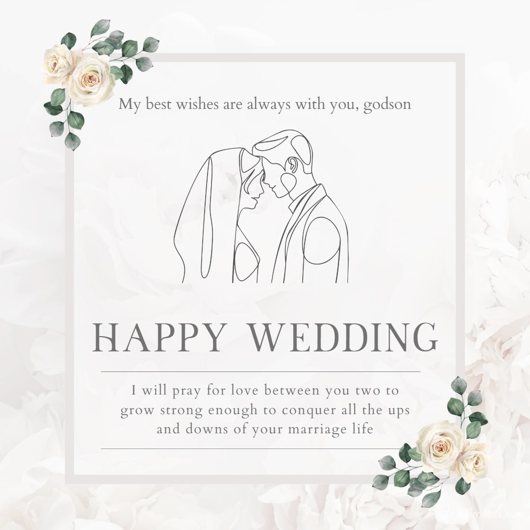 Cool Wedding Ecard For Godson With Text