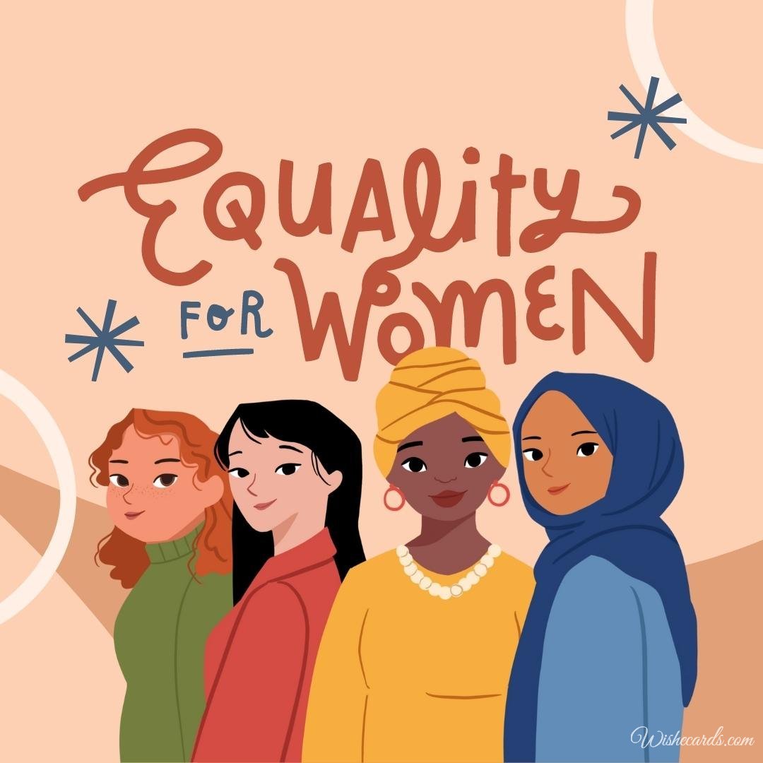 Cool Women`s Equality Day Image With Text
