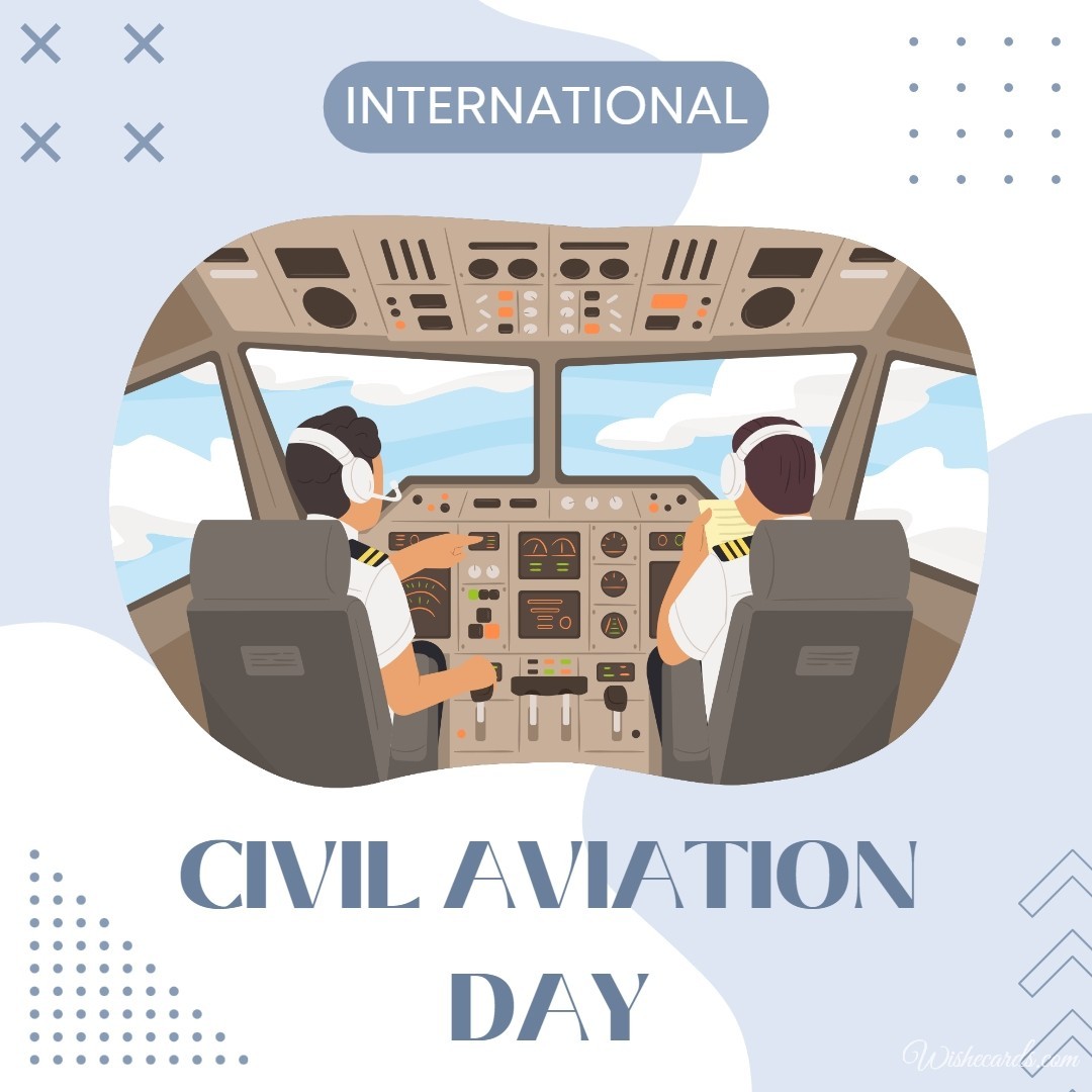 Creative Civil Aviation Day Ecard With Greetings