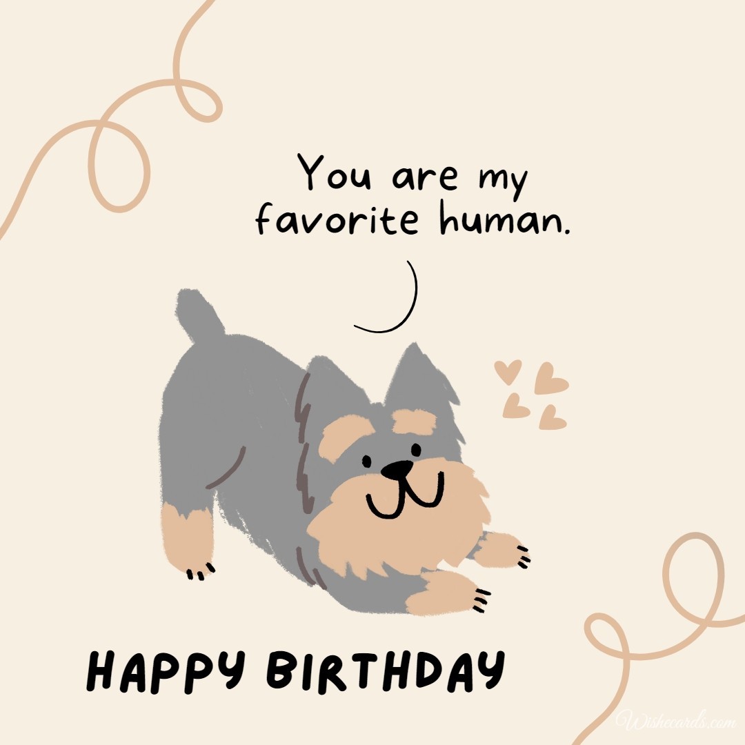 Cute Happy Birthday Ecard For Woman With Dog