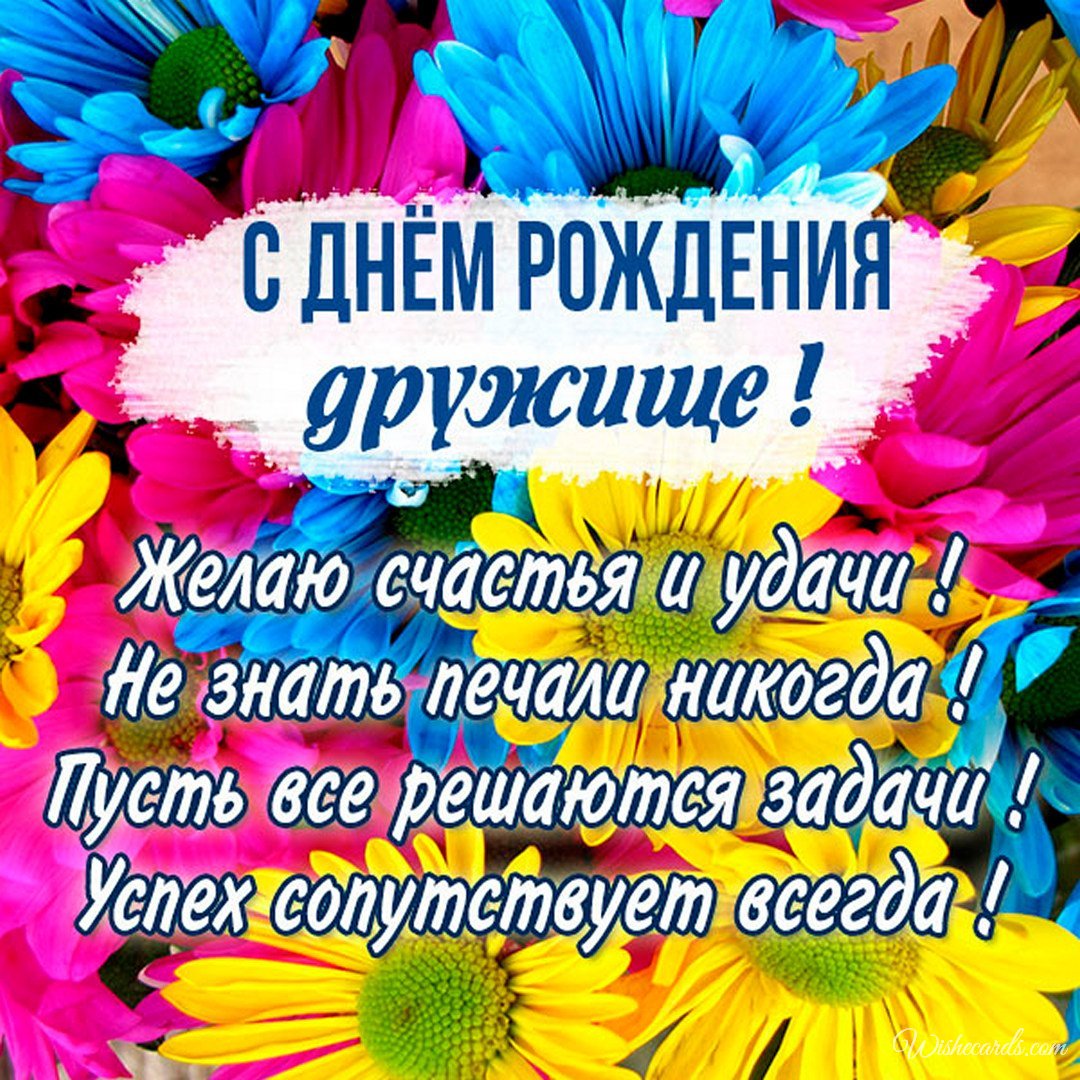 Cute Russian Birthday Ecard For Friend