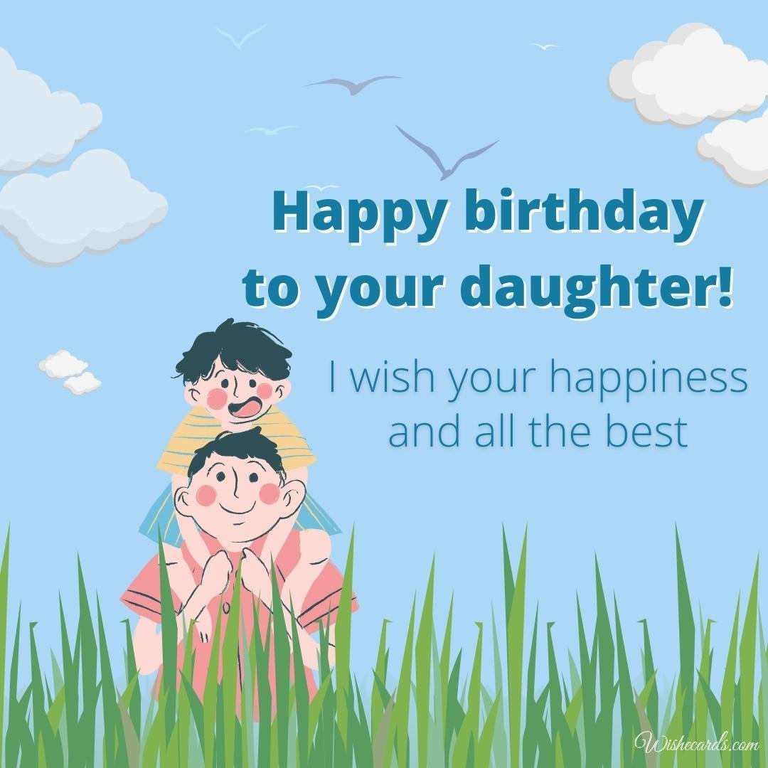 Daughter Birthday Card For Father