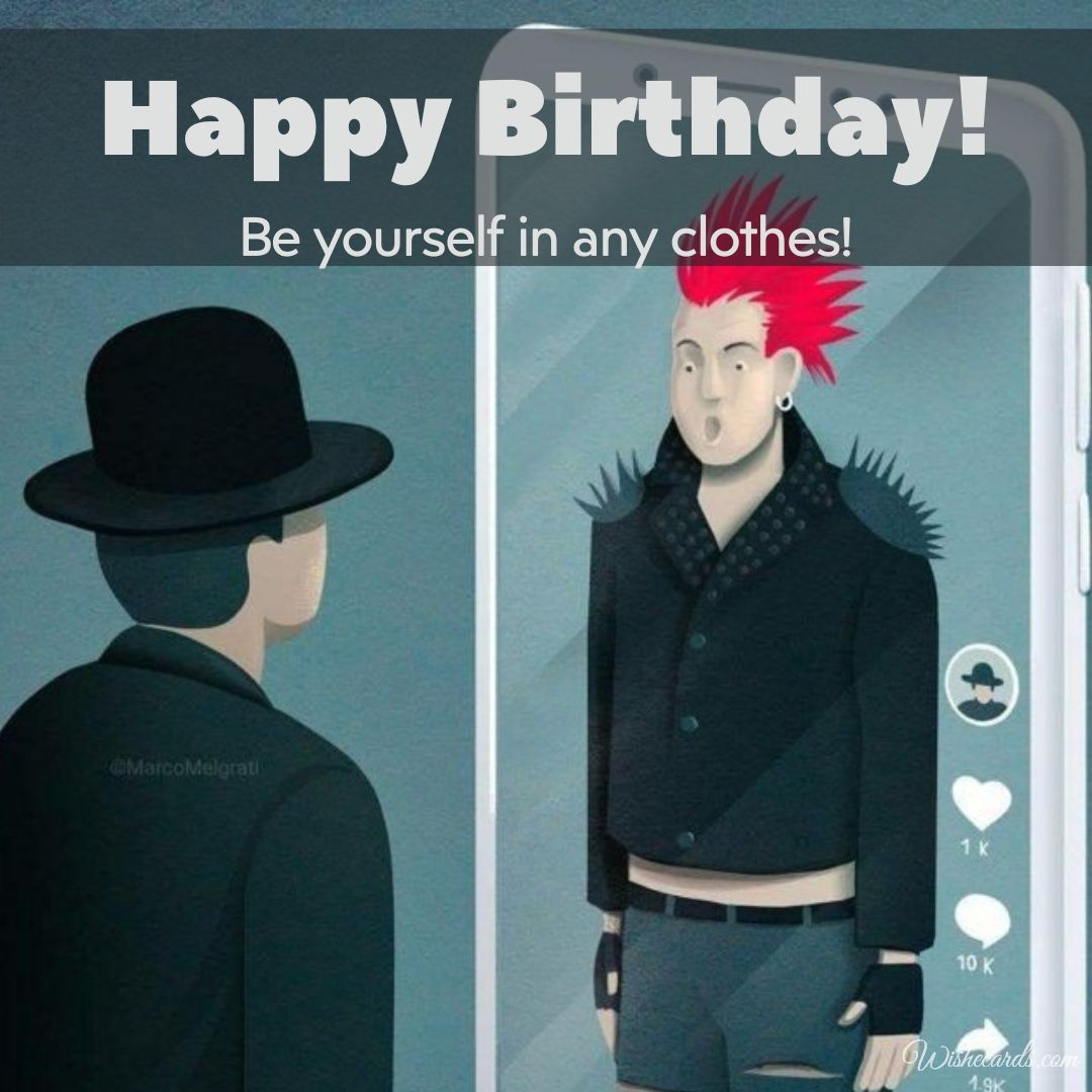 Electronic Birthday Card for Him