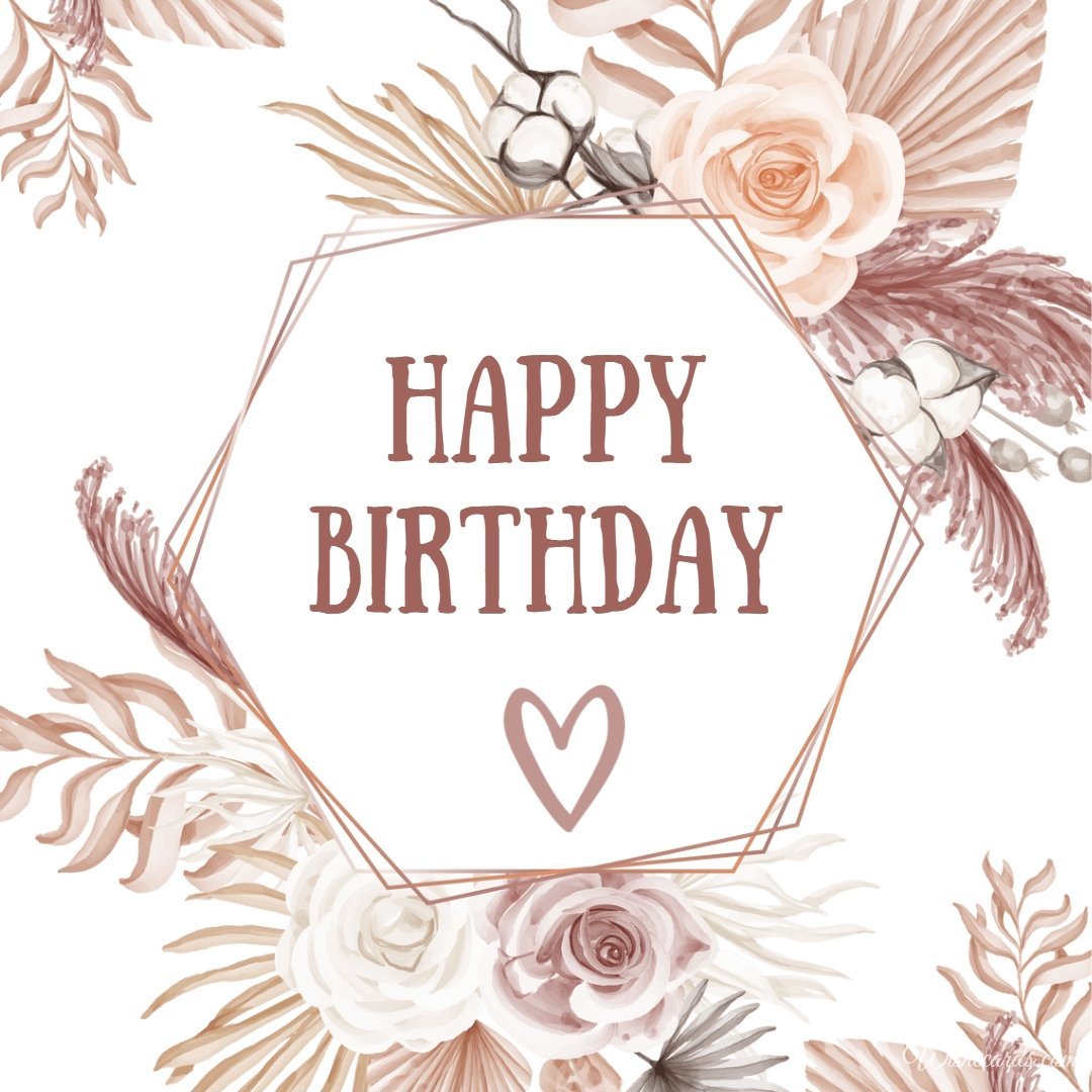 Electronic Birthday Card with the Most Beautiful Flowers