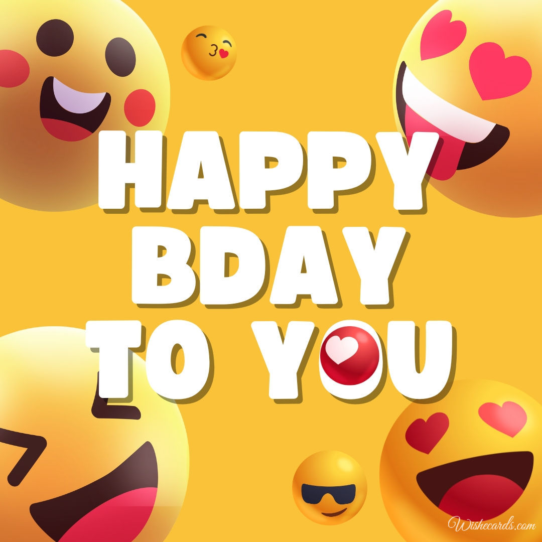 Emoji Birthday Card