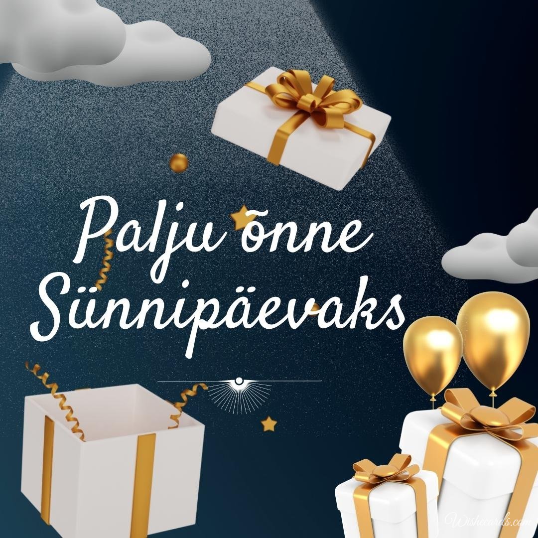 Cool Estonian Happy Birthday Cards With Text