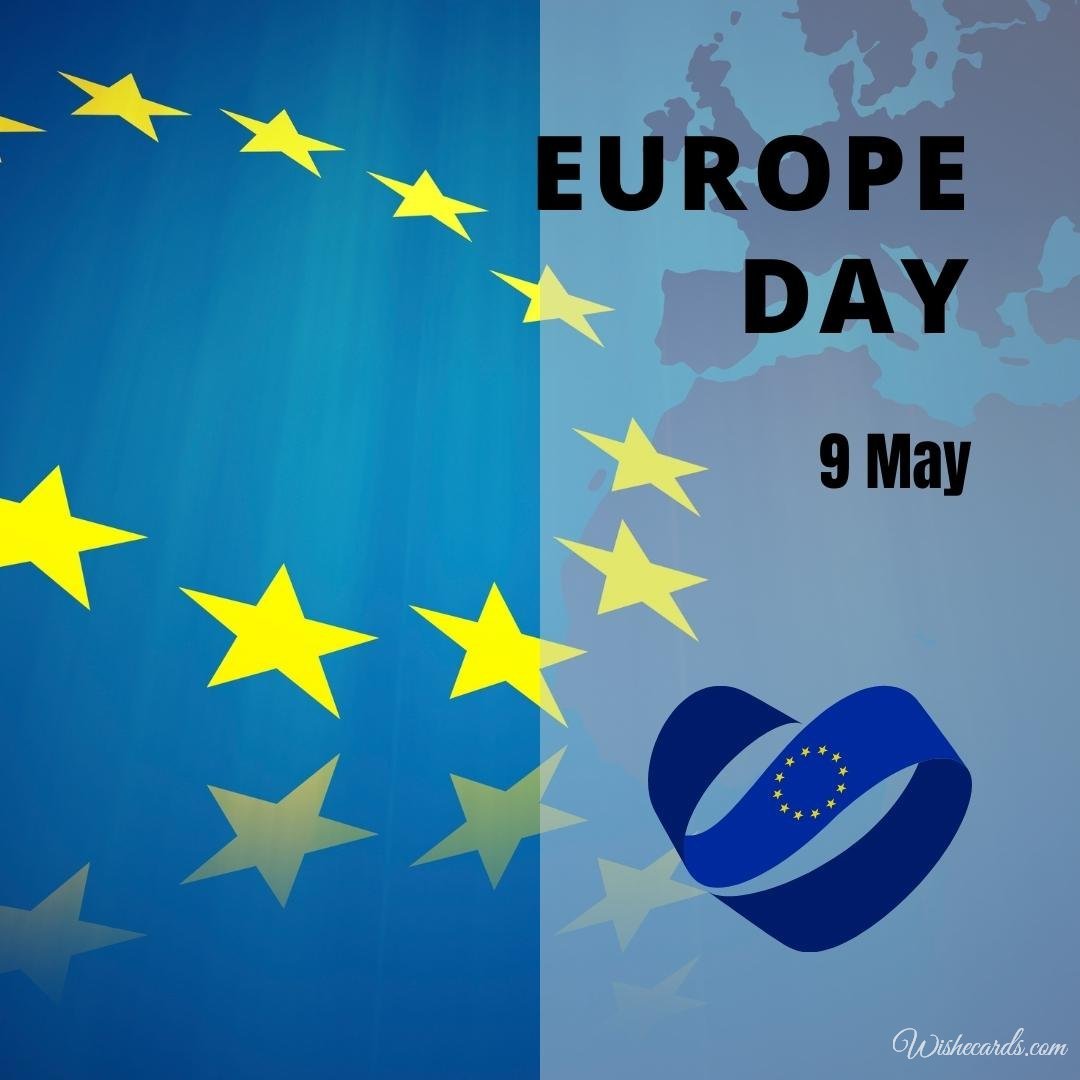 Europe Day In The European Union Picture With Text