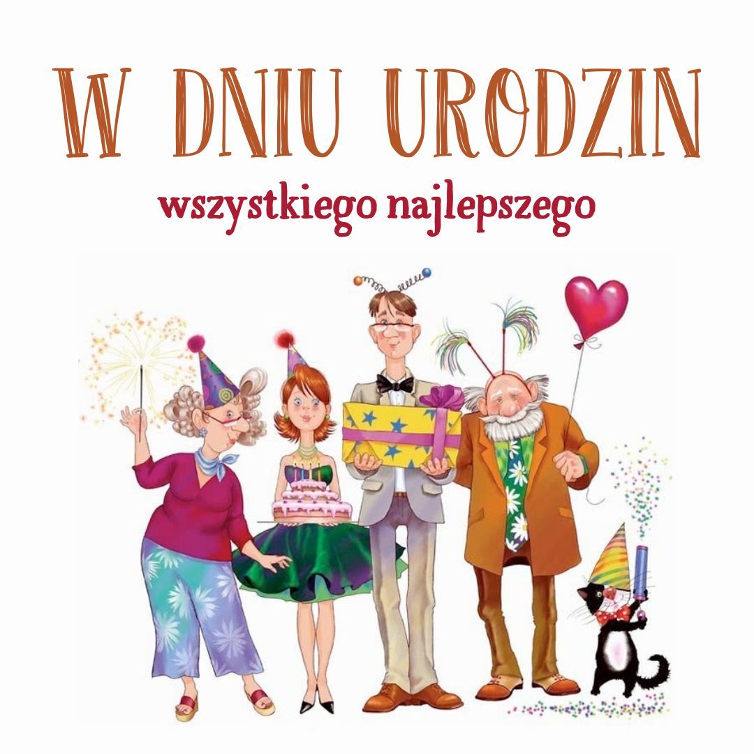 Family Birthday Card in Polish