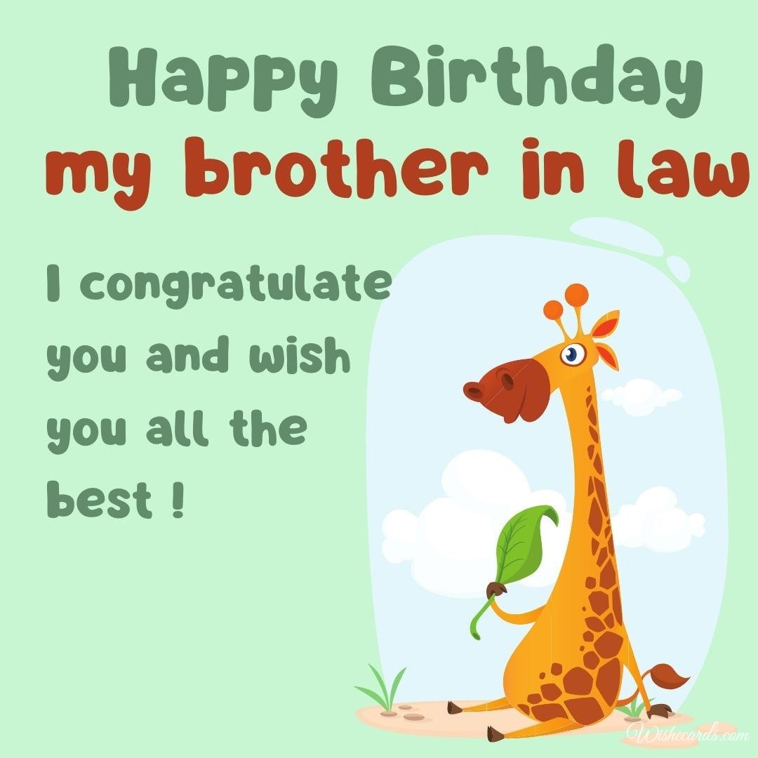 Free Birthday Card for Brother in Law