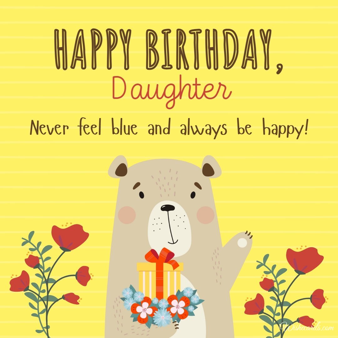 Beautiful Birthday Card for Daughter from Parents