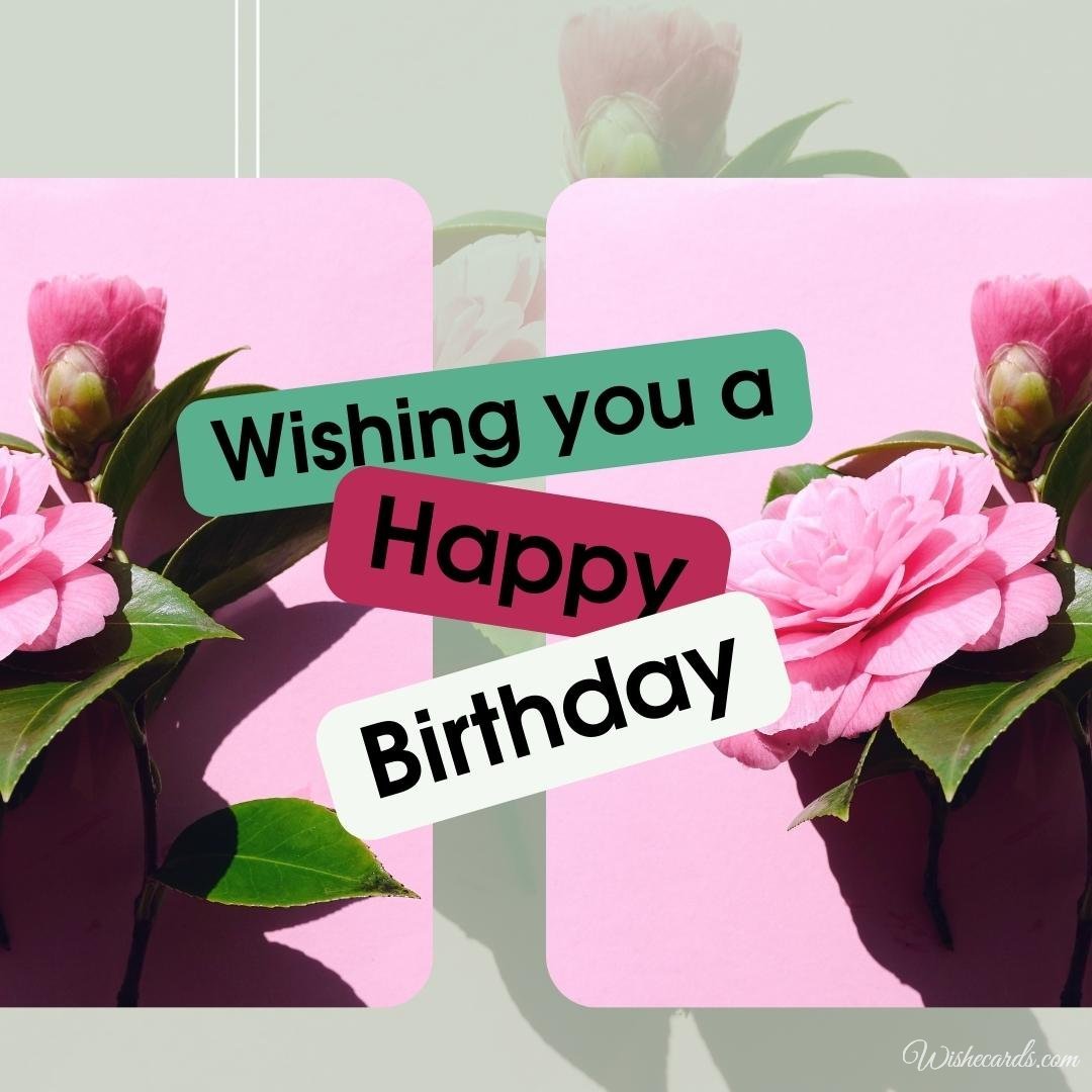 Original Birthday ecard with Flowers
