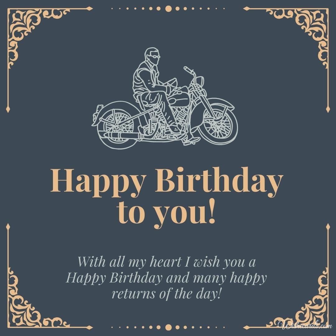Free Birthday Card With Harley Davidson 