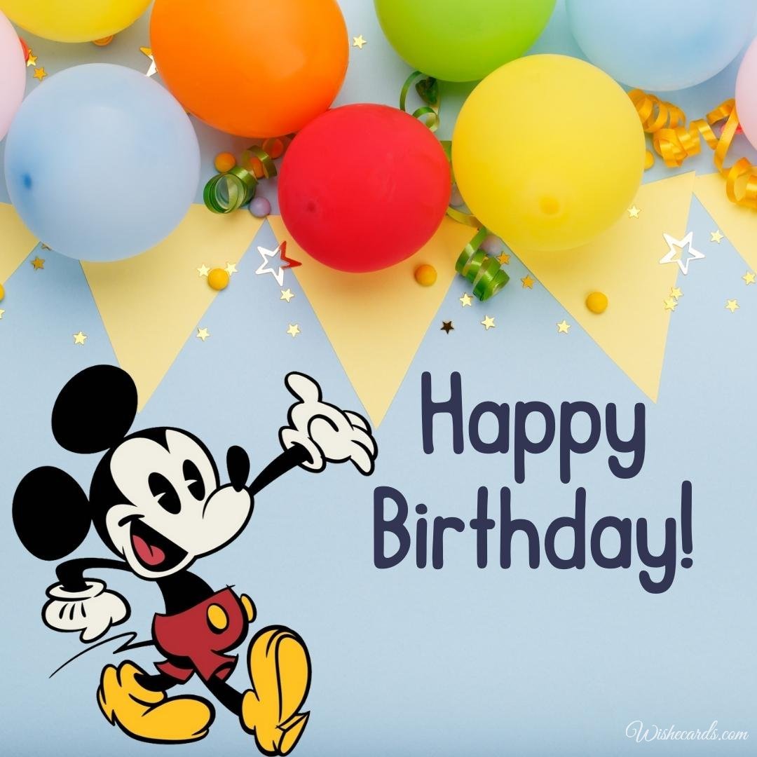 Free Birthday Card With Mickey Mouse