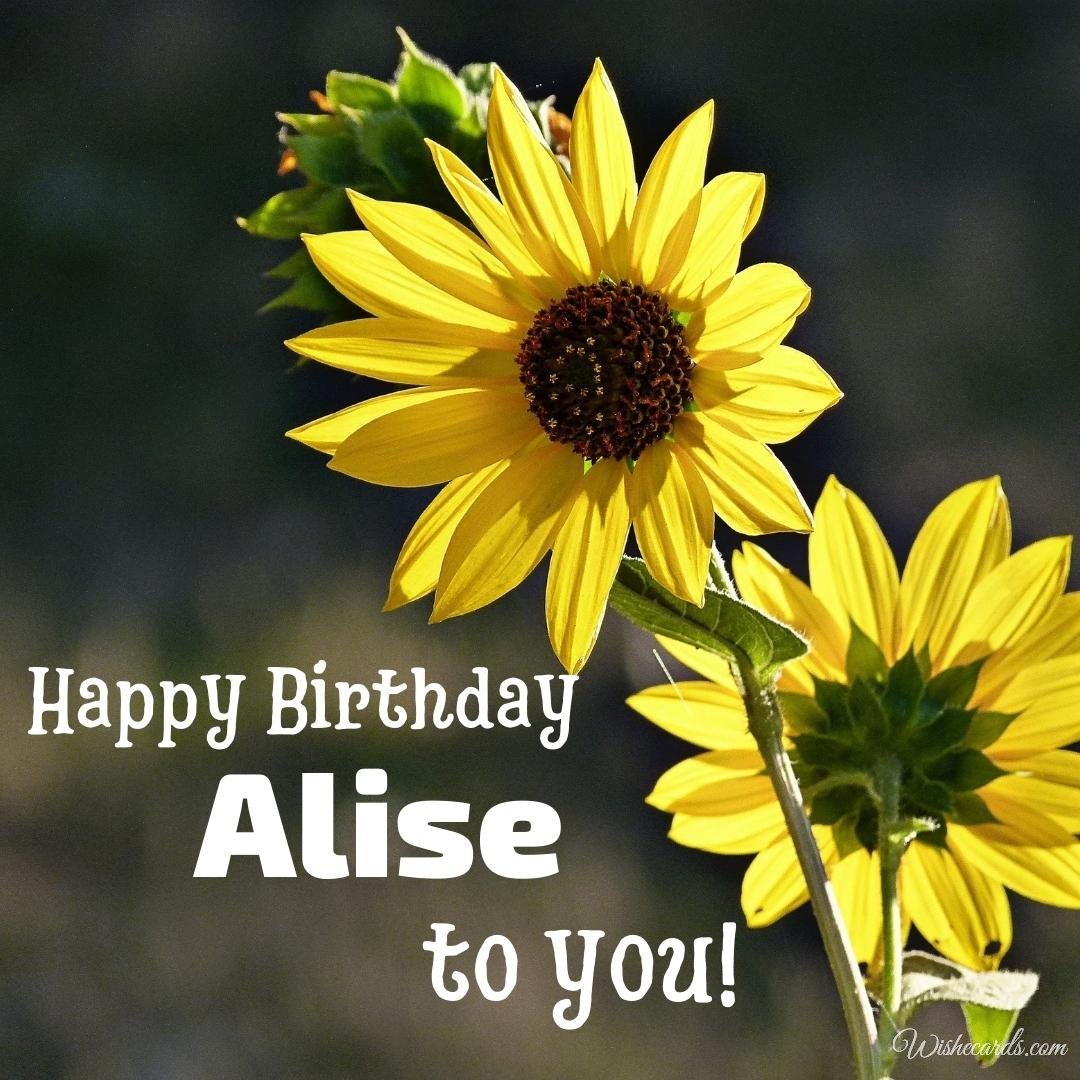 Free Birthday Ecard for Alise