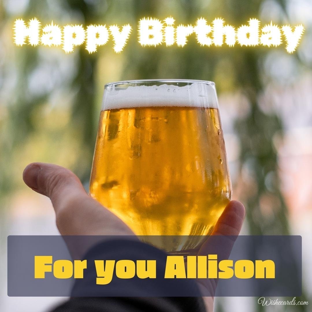 Free Birthday Ecard for Allison