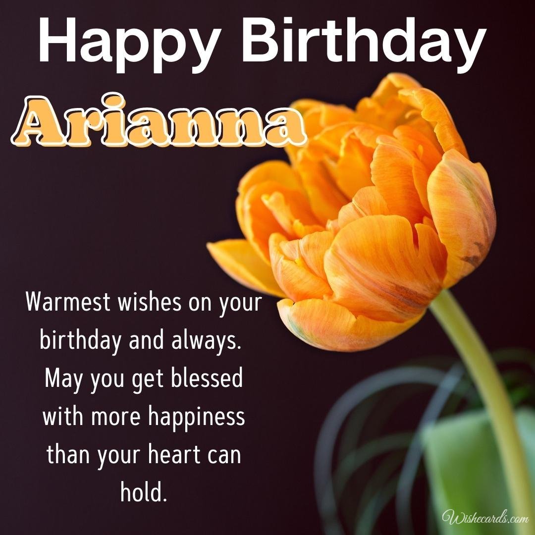Free Birthday Ecard for Arianna