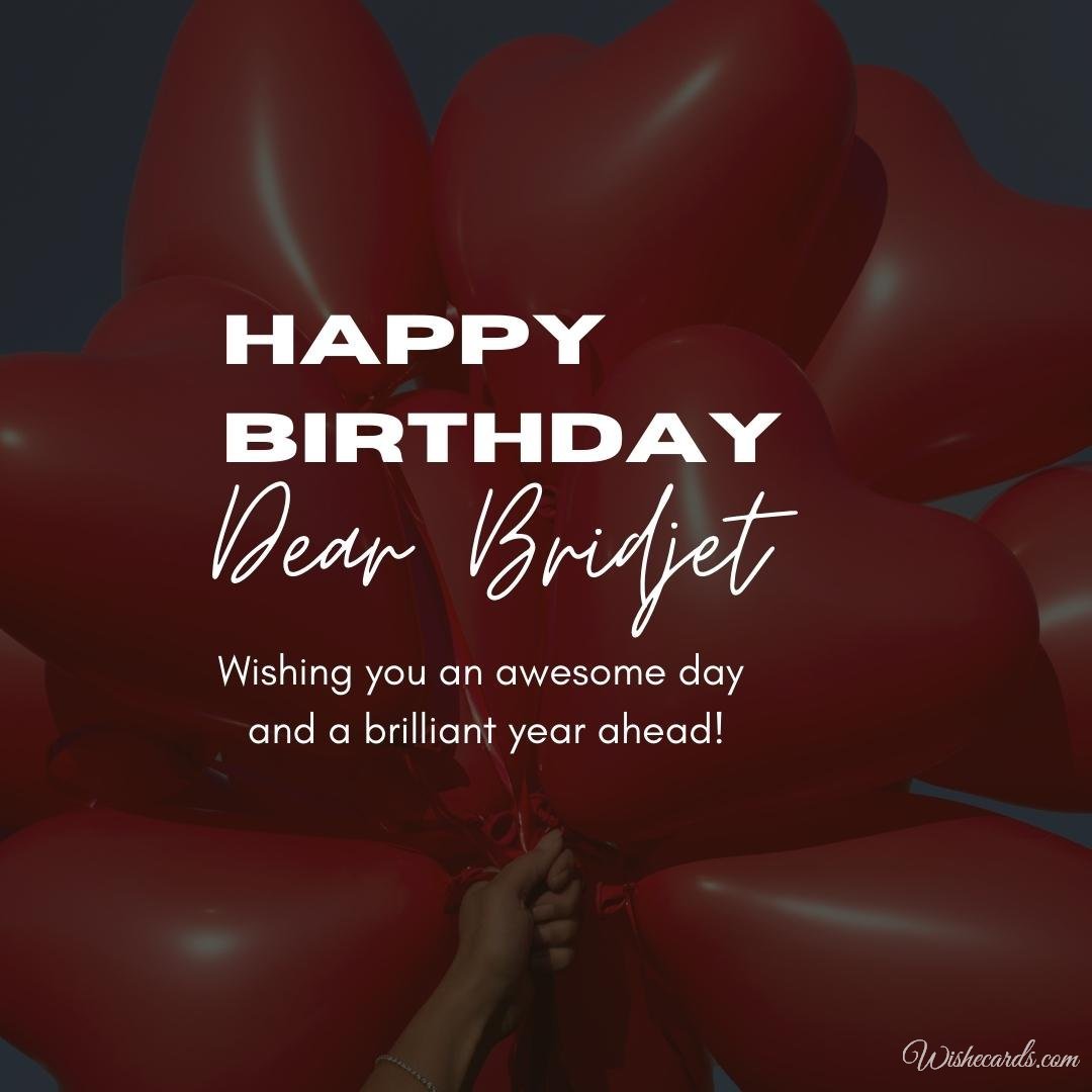 Free Birthday Ecard for Bridjet