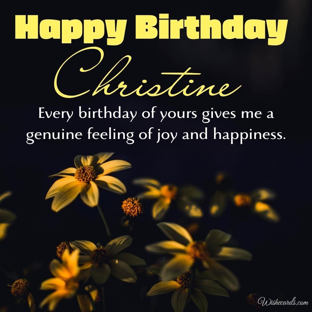 Free Birthday Ecard for Christine