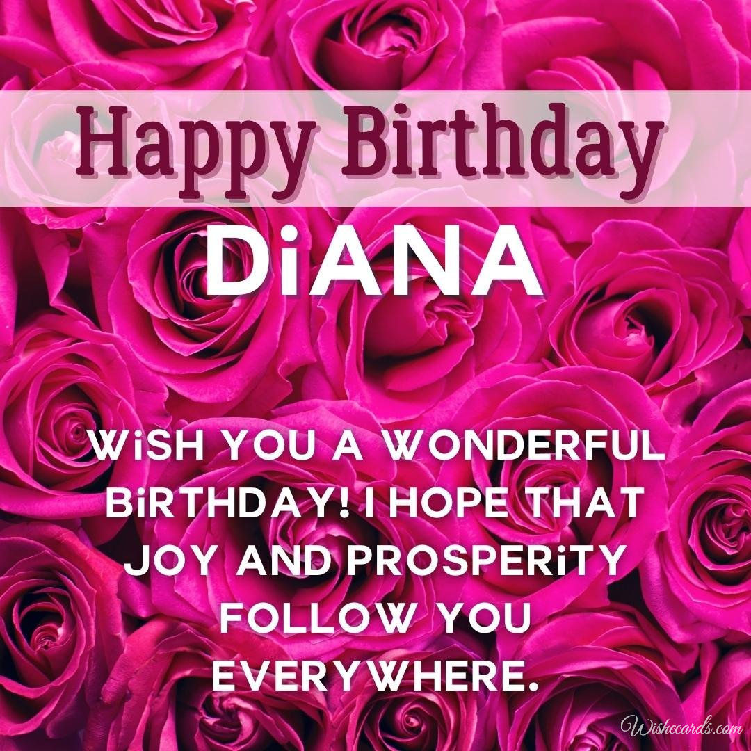 Original Birthday Ecard for Diana