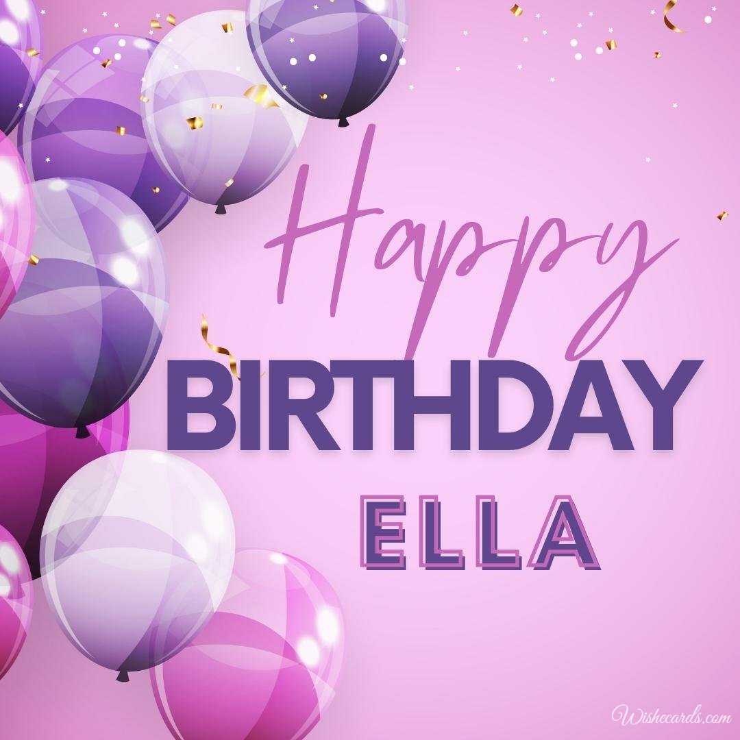 Beautiful Birthday Ecard for Ella
