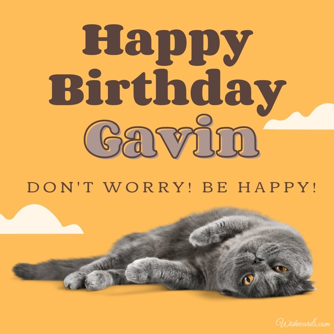Happy Birthday Card for Gavin