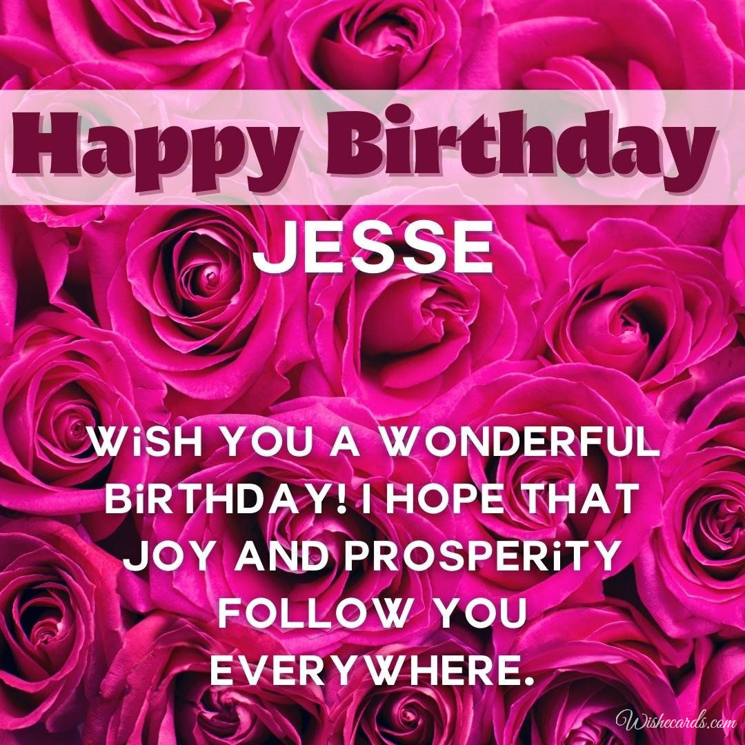 Original Birthday Ecard for Jesse