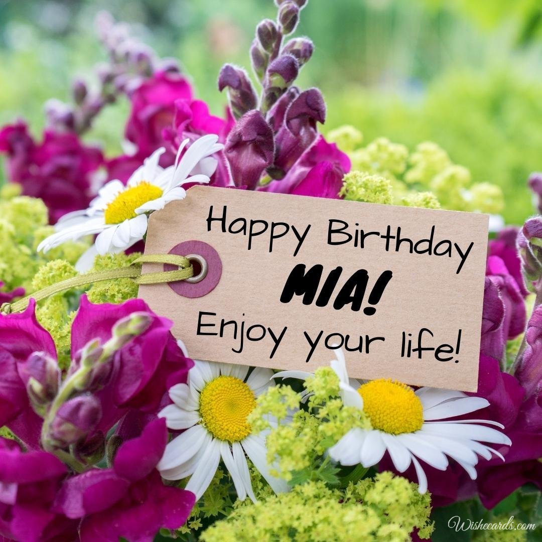 Free Birthday Ecard For Mia