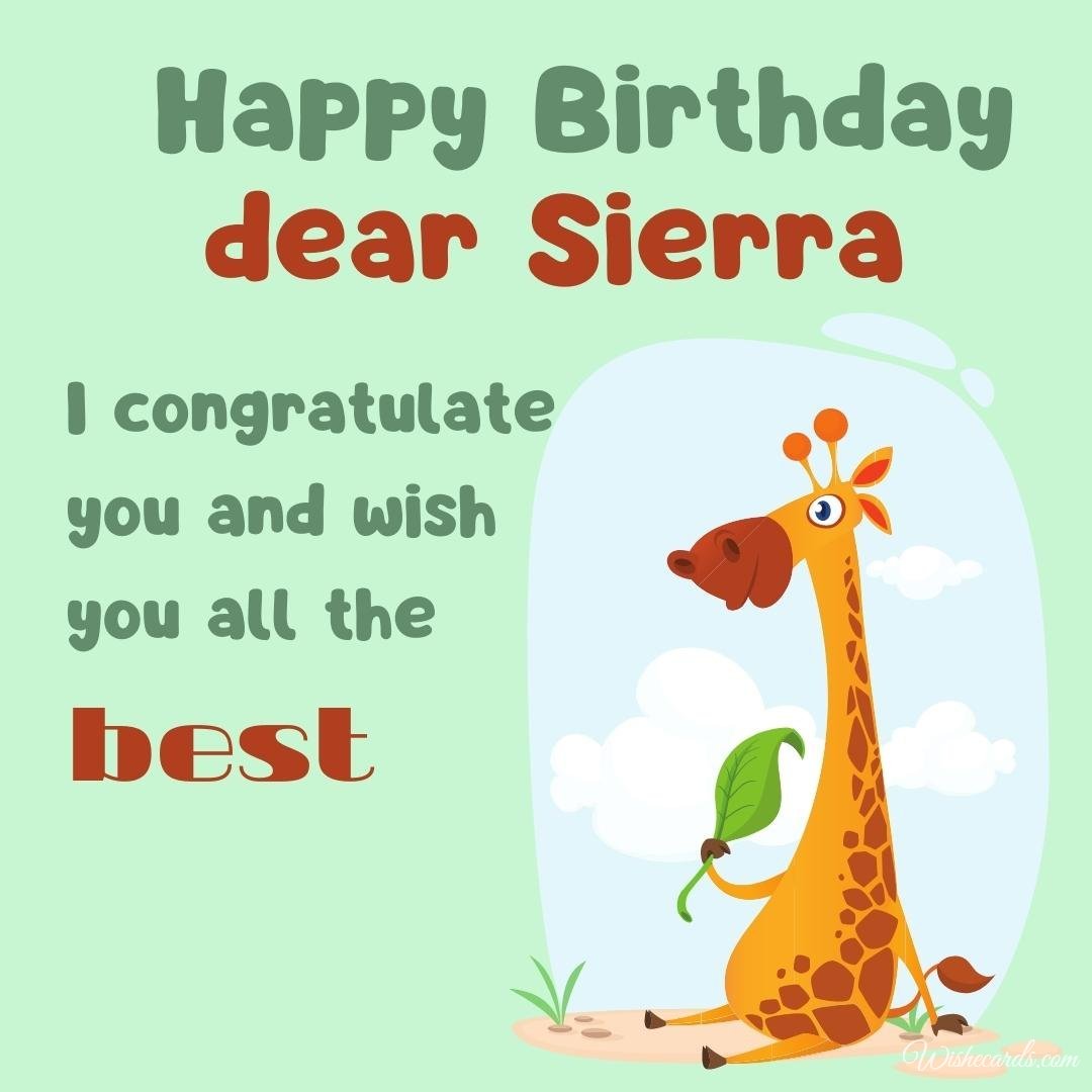 Free Birthday Ecard For Sierra