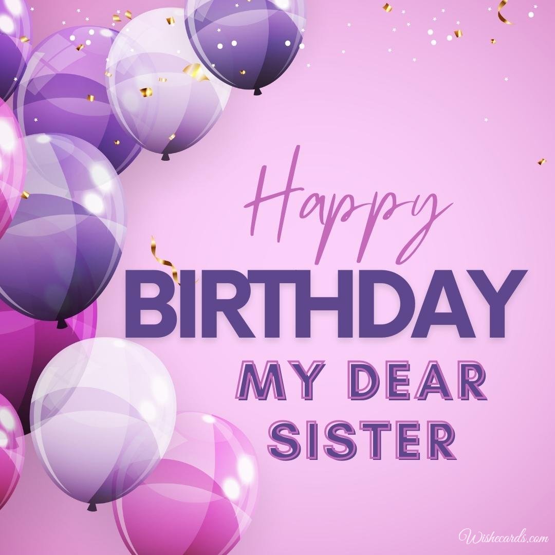 Free Birthday Ecard For Sister