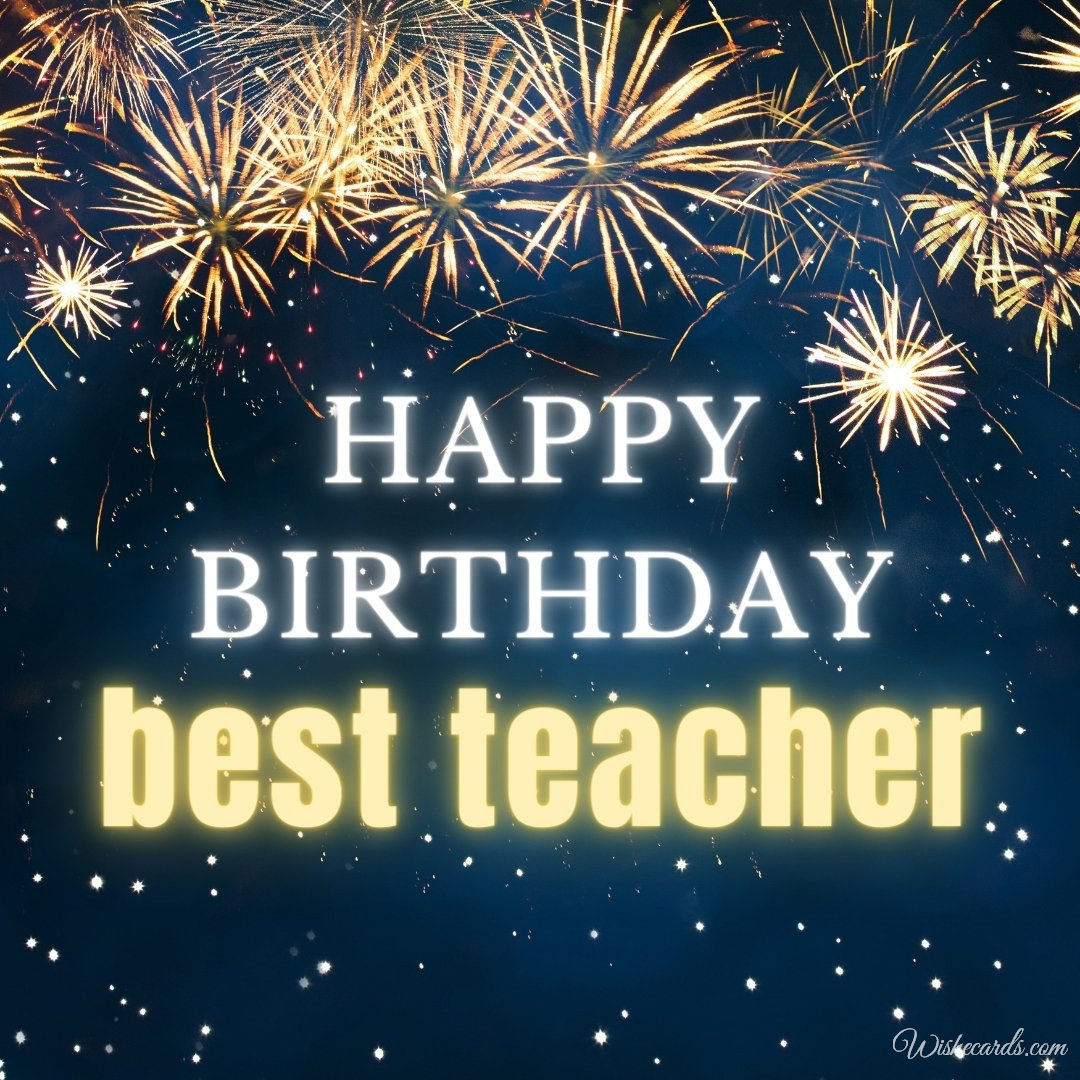 Free Birthday Ecard For Teacher