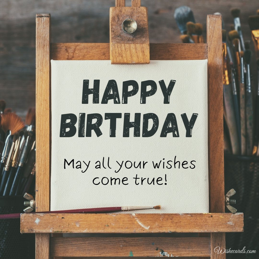 Happy Birthday Cards For Artist With Good Wishes