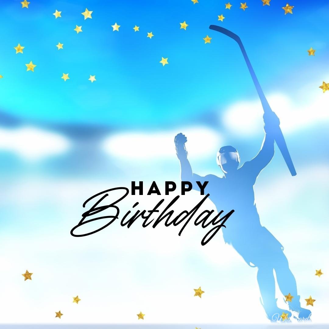 Original Birthday Ecard to Hockey Player