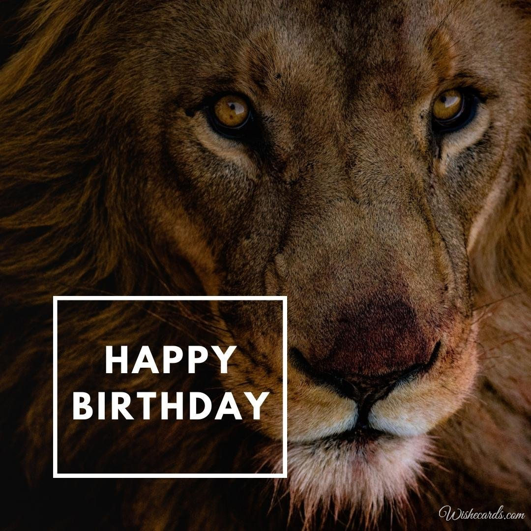 Free Birthday Ecard with Lion