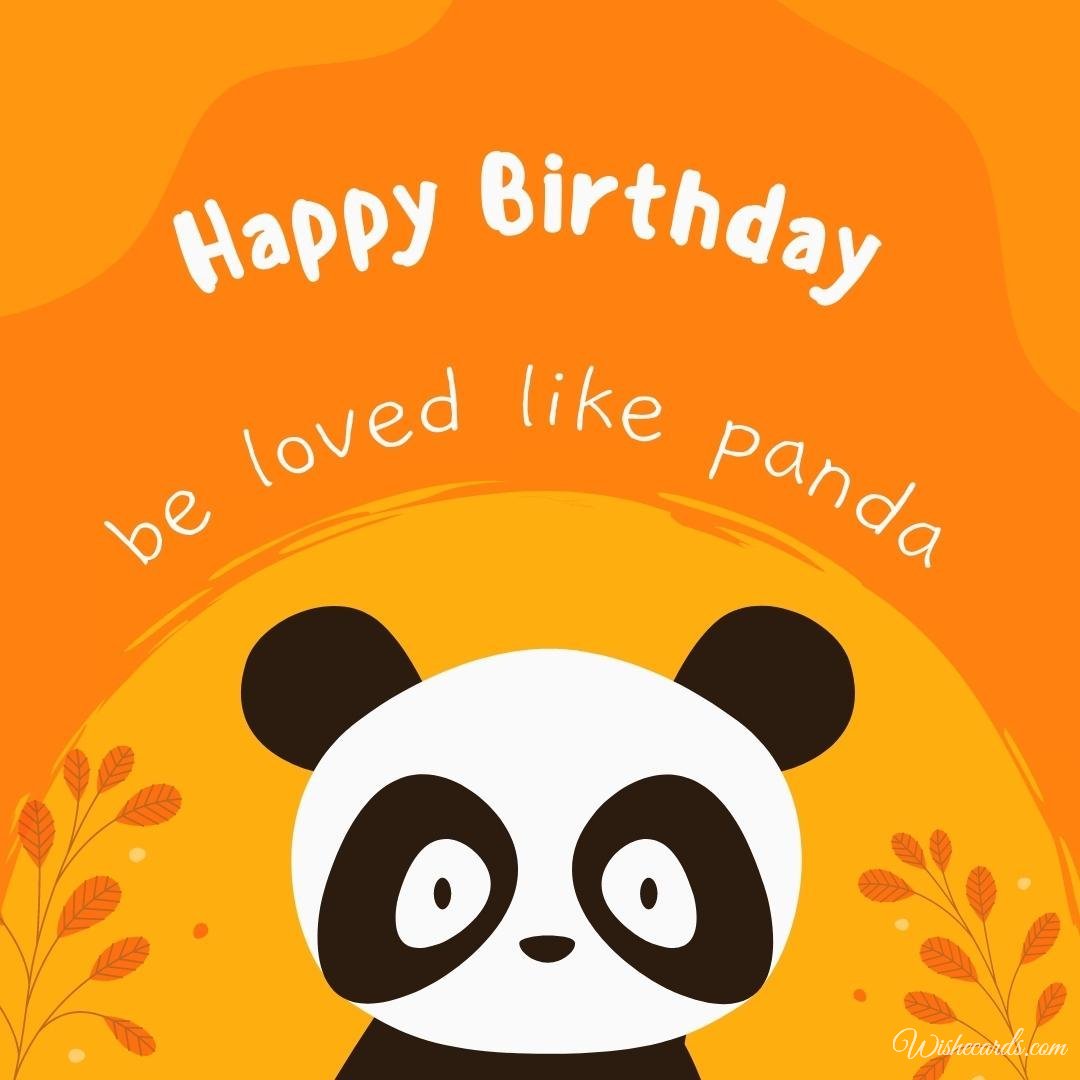 Free Birthday Ecard with Panda