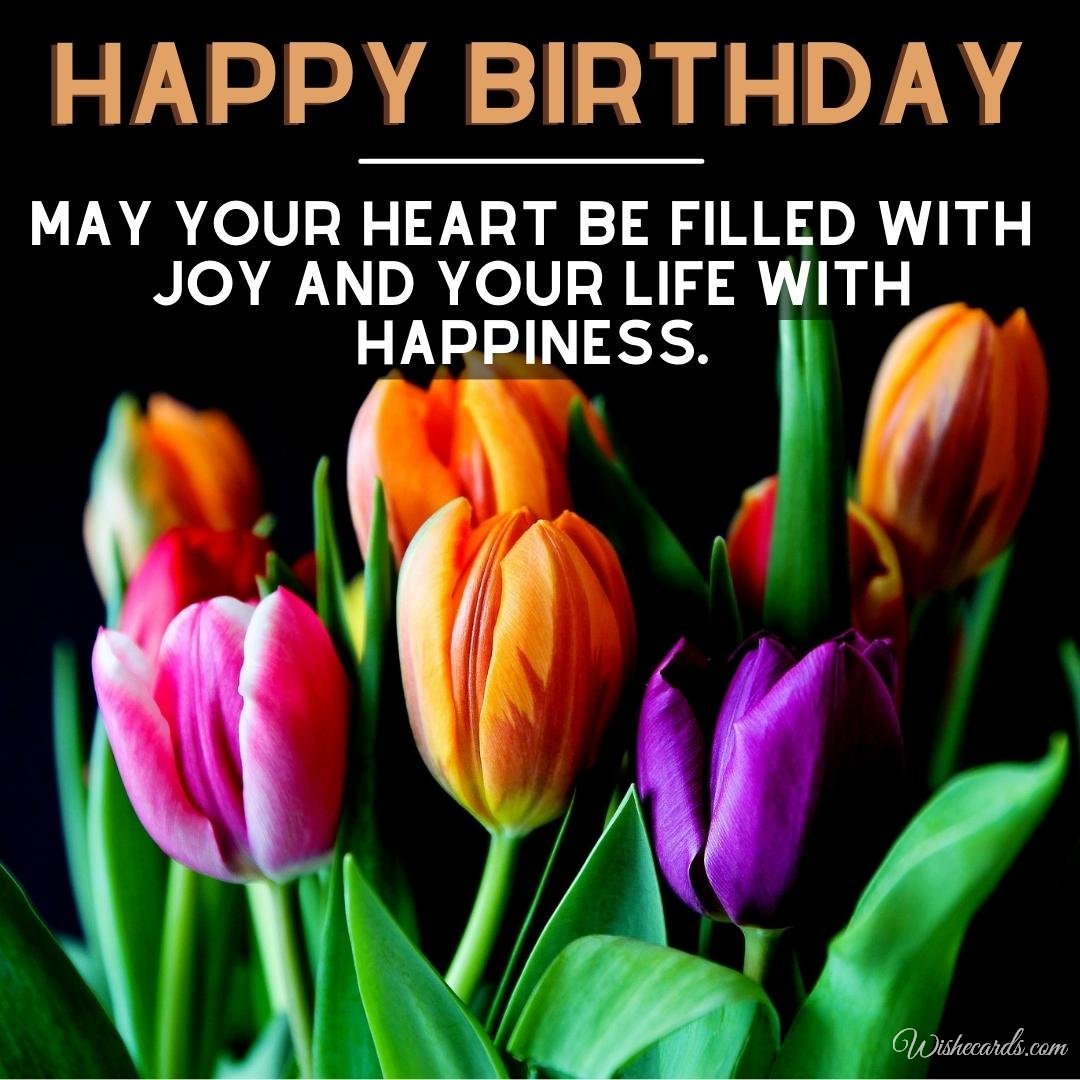 Greeting Birthday Ecard with Text