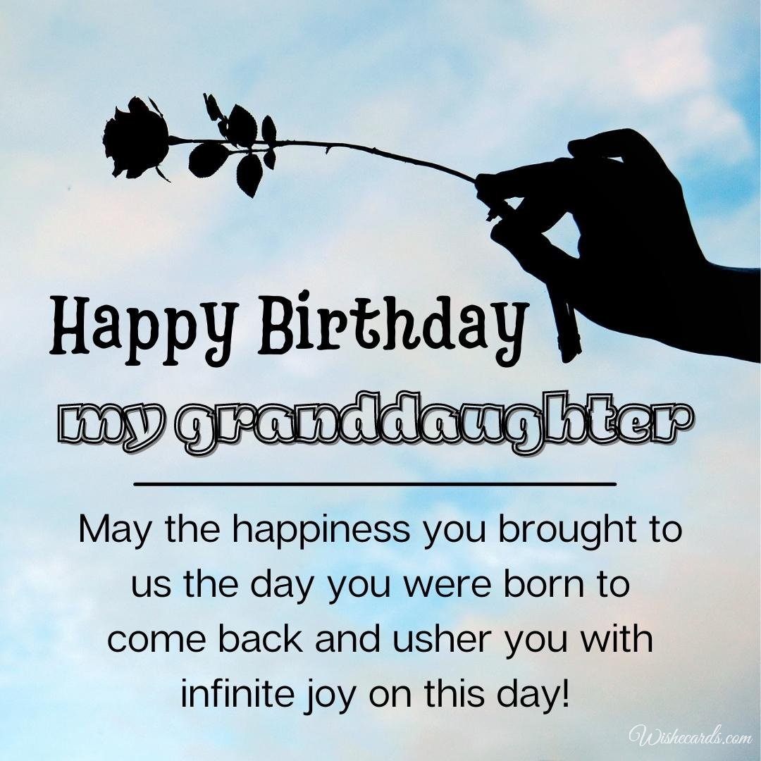 Creative Birthday Greeting Card for Granddaughter