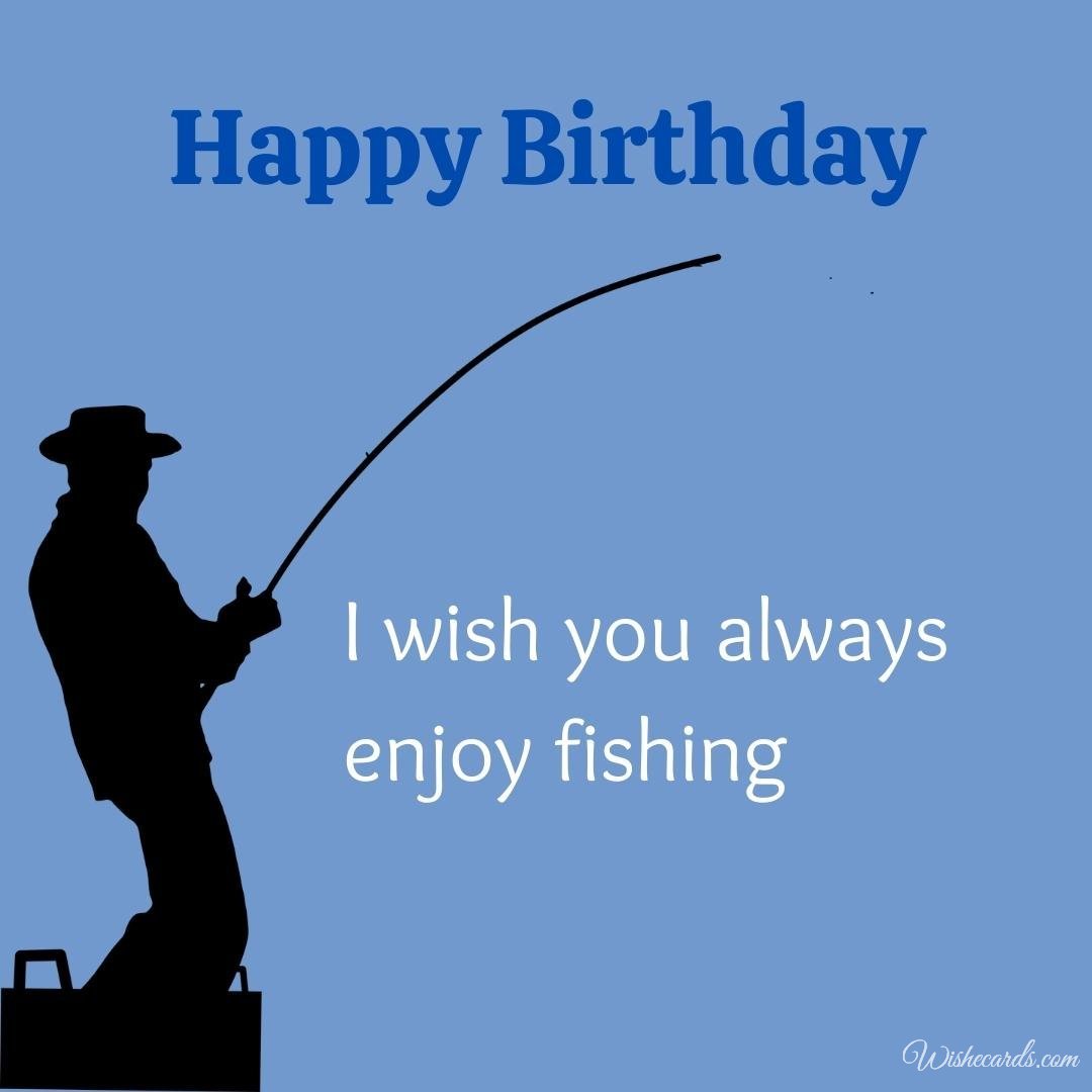Free Fishing Birthday Card