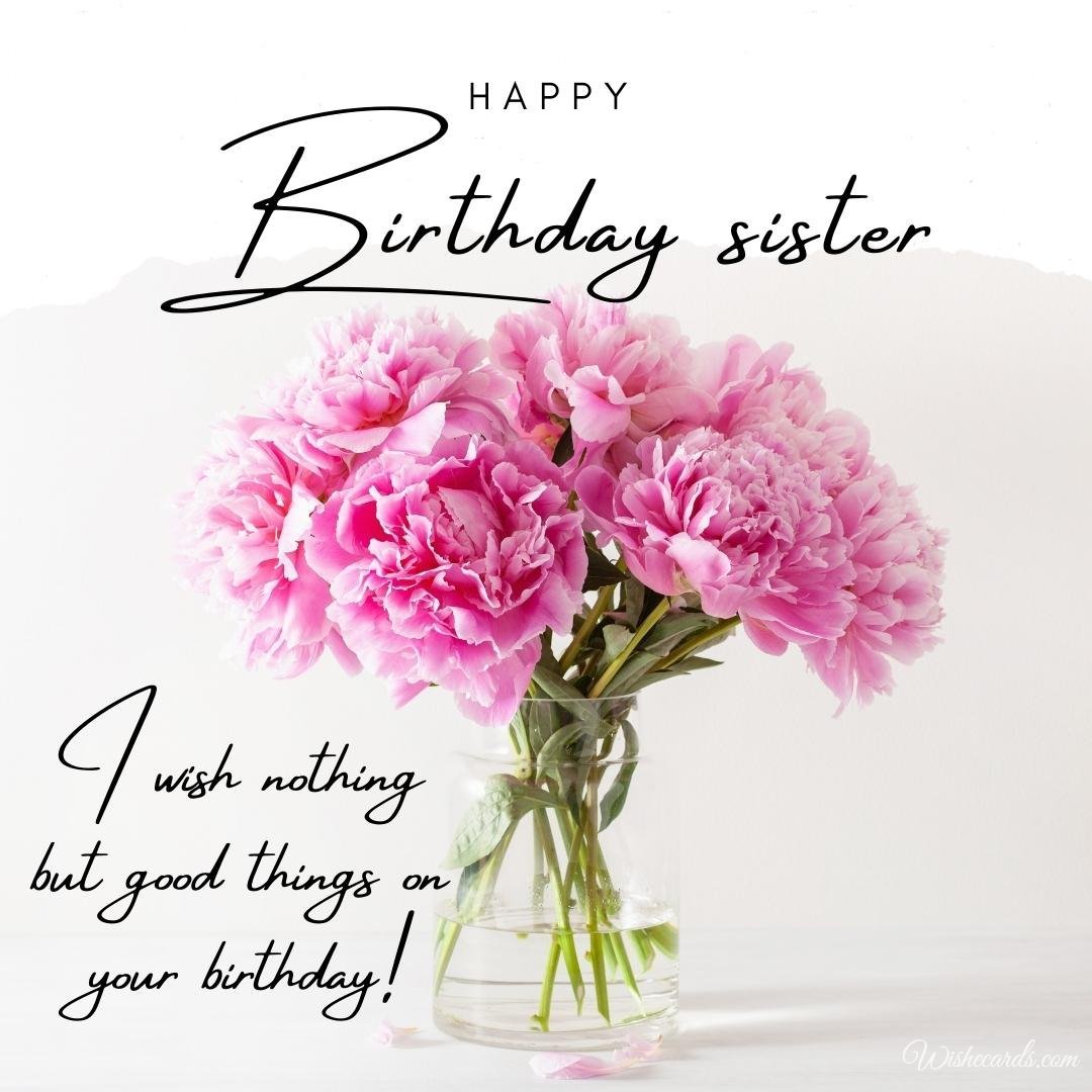 Free Happy Birthday Card for Sister