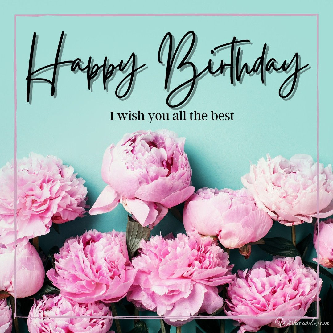 Free Text Happy Birthday Ecard For Woman With Flowers