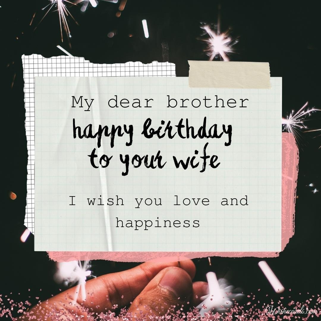 Free Wife Happy Birthday Ecard For Brother