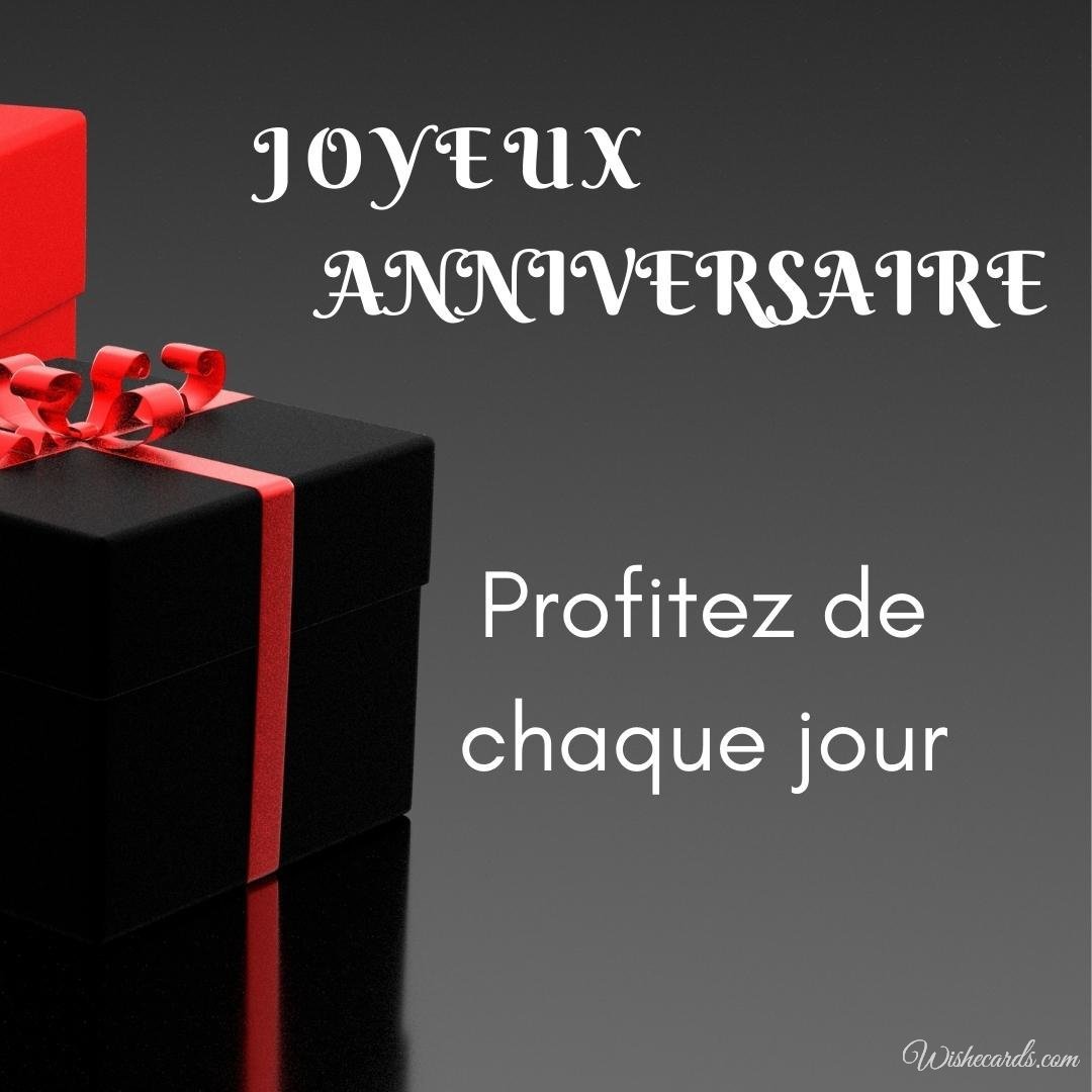 French Happy Birthday Wish Ecard