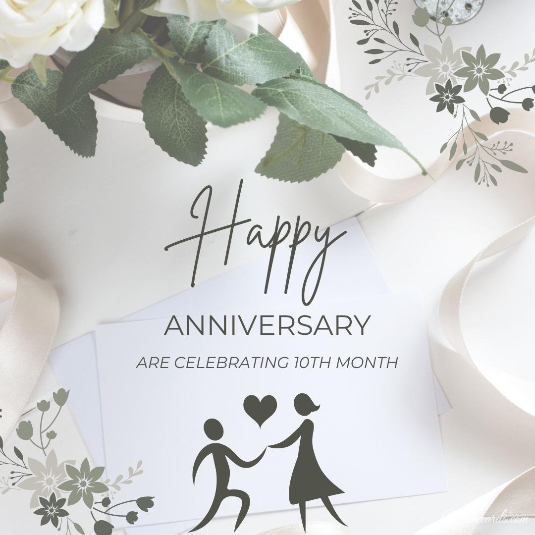 Funny 10 Month Anniversary Greeting Card