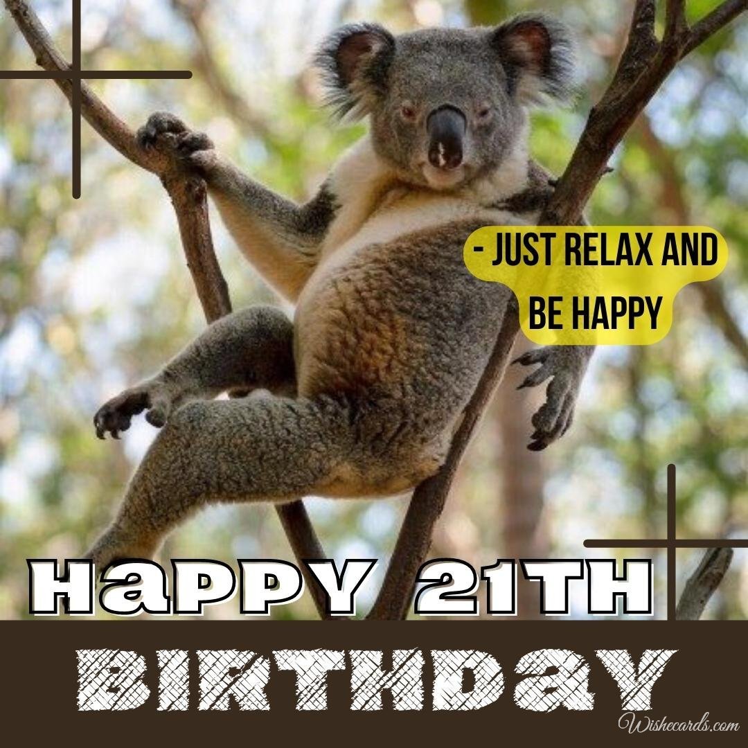 Funny 21st Birthday Wish Ecard
