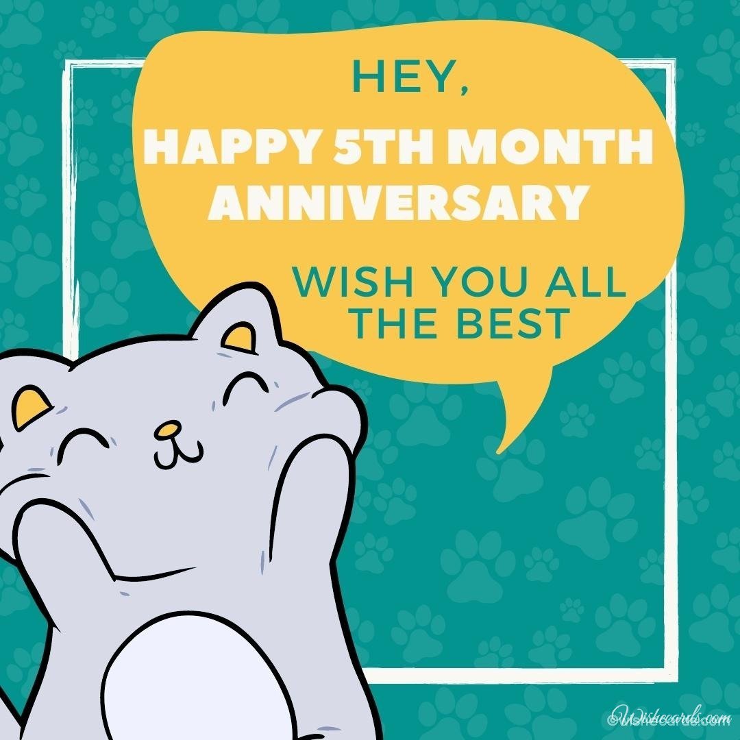 Funny 5 Month Anniversary Greeting Card