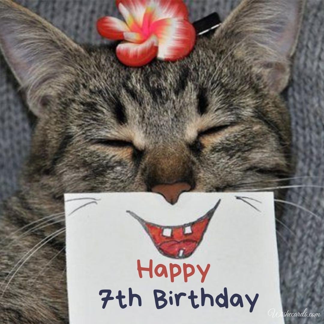 Funny 7th Birthday Wish Ecard