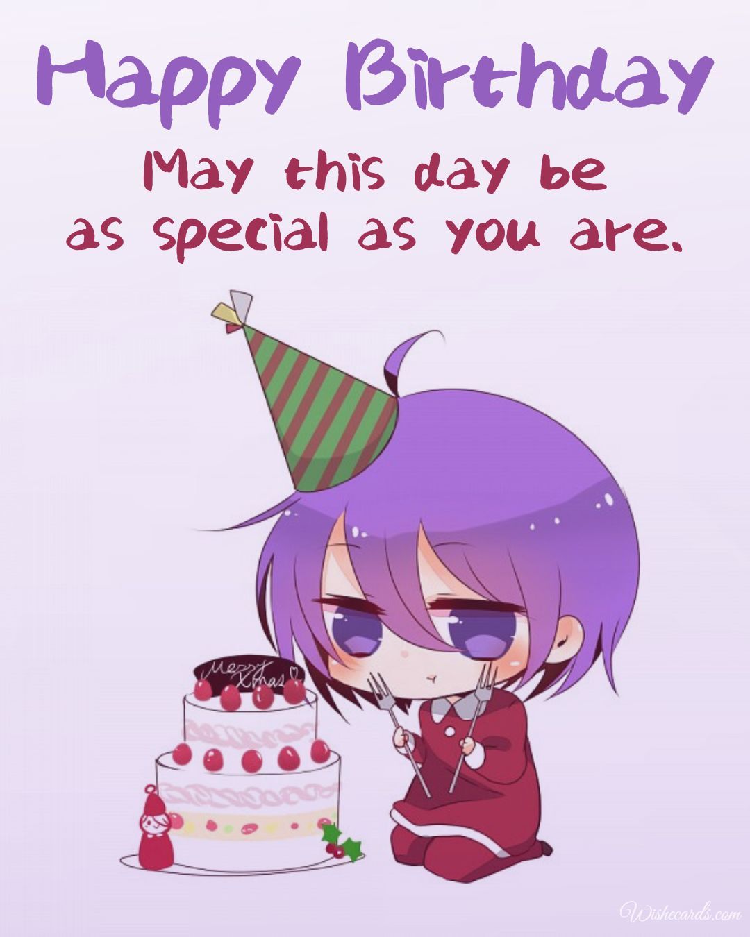 Funny Anime Birthday Card