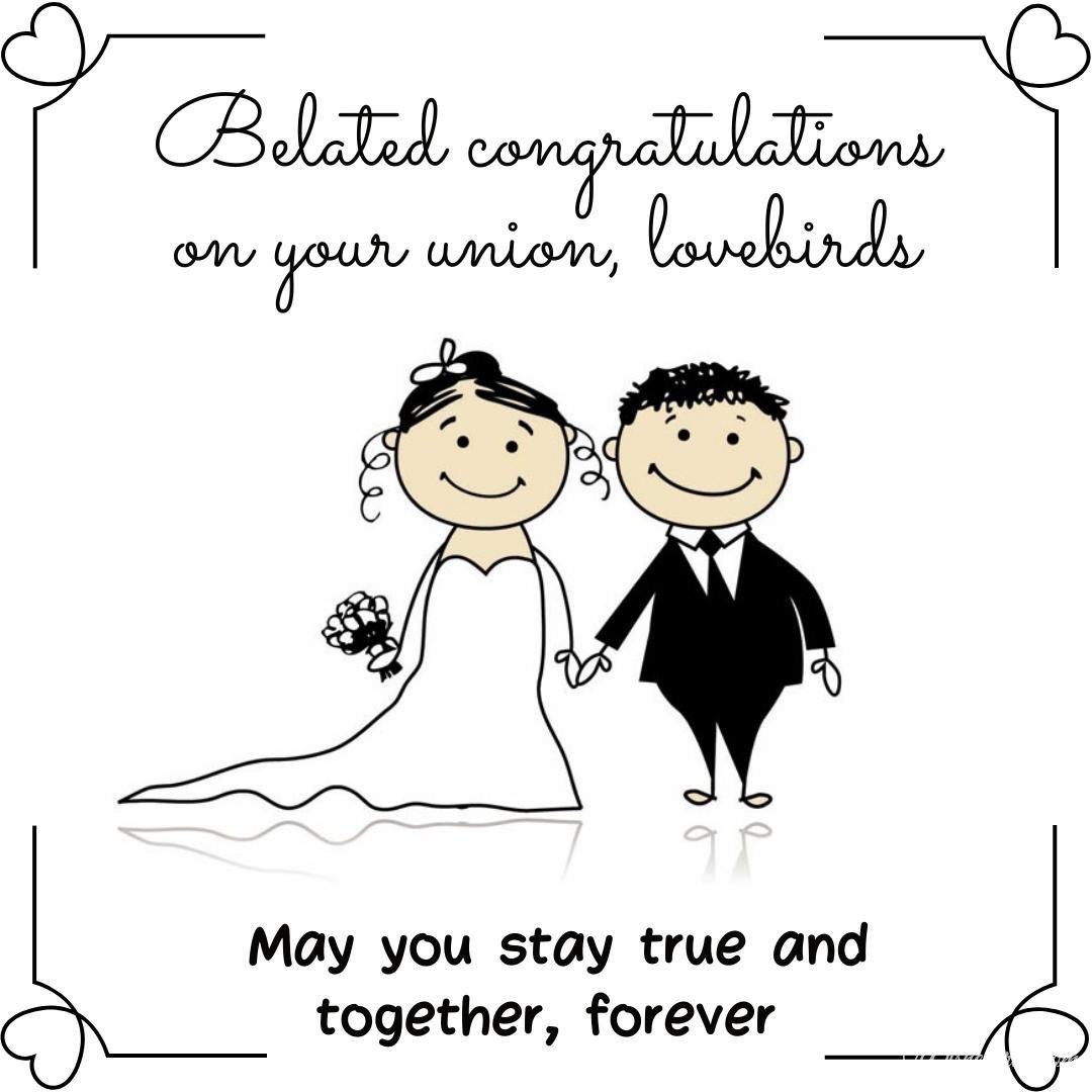 Funny Belated Wedding Image With Text