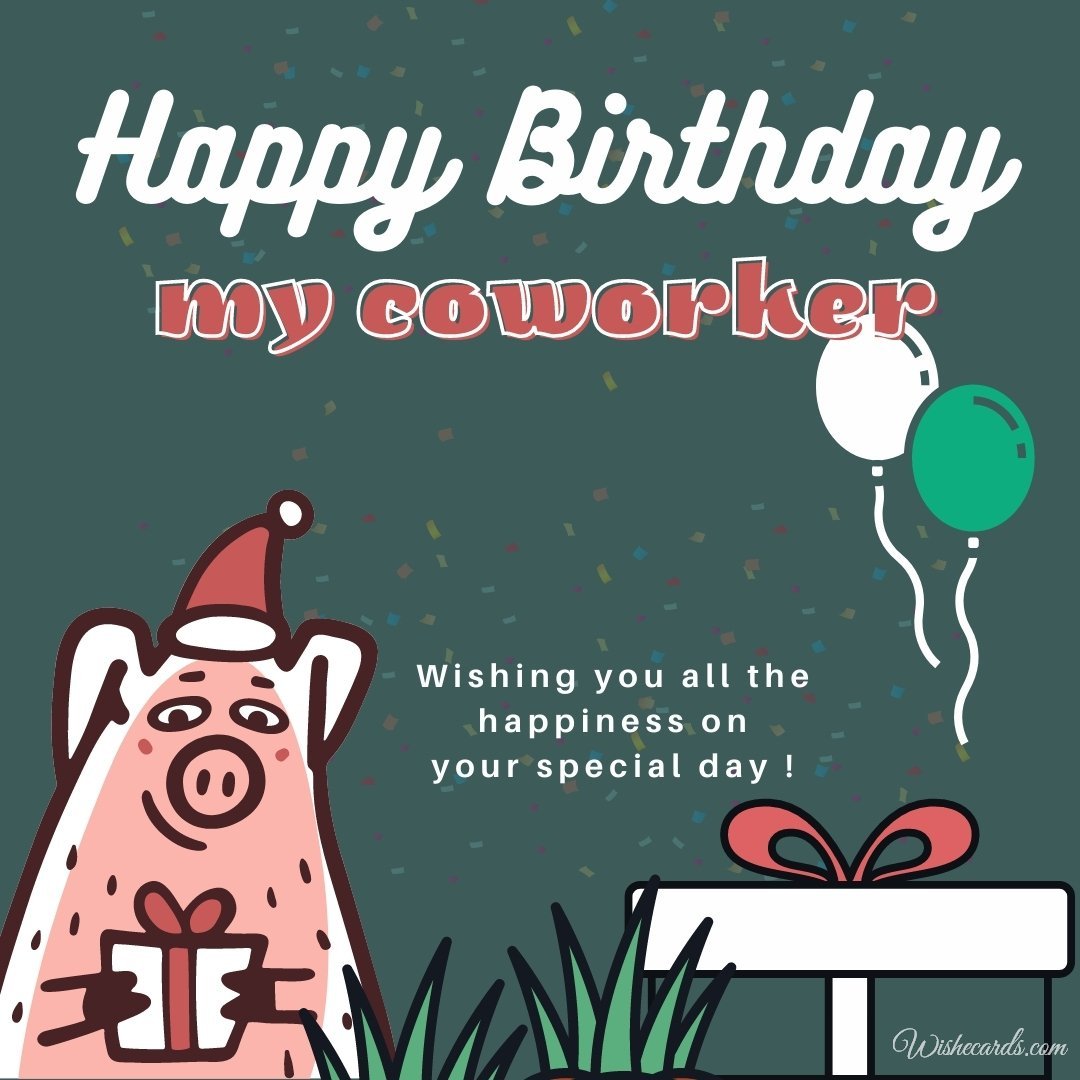 Funny Birthday Card for Coworker
