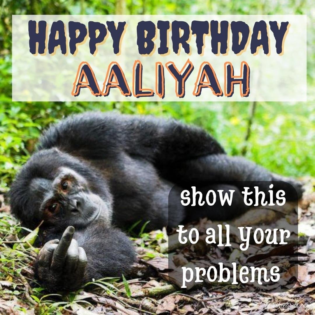 Funny Birthday Ecard for Aaliyah